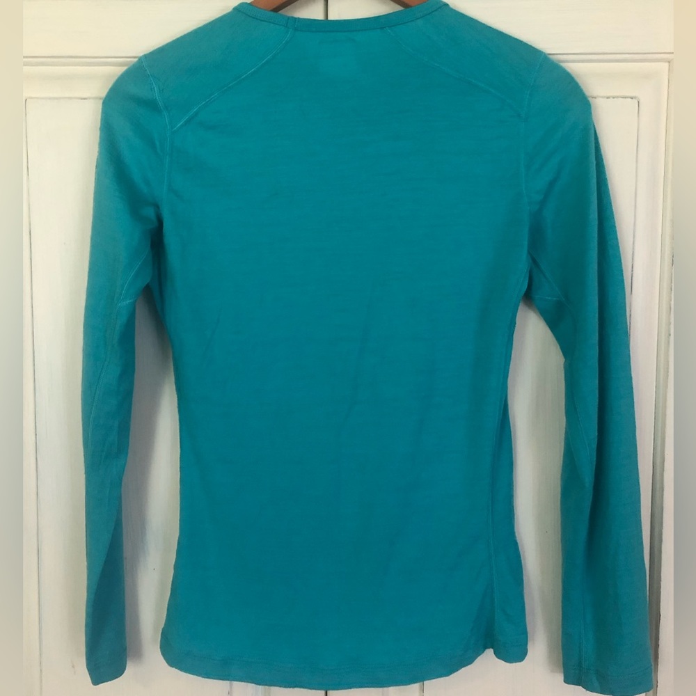 Icebreaker turquoise/teal 100% merino top - Picture 6 of 8